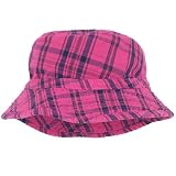 over-dyed plaid bucket hat