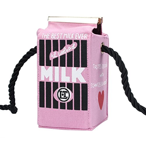 Creazy® Girls Women Milk Cartoon Canvas Shoulder Bag