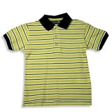 Kitestrings - Toddler Boys Short Sleeved Polo, Yellow, Navy (Size 2T)