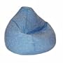American Furniture Print and Plush Kids Large Bean Bag, Denim