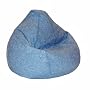 Print & Plush Bean Bag  Kid's Large, Denim