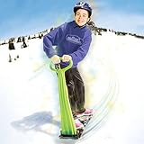 Geospace Ski Skooter: Fold-up Snowboard Kick-Scooter for Use on Snow & Grass, Assorted Colors