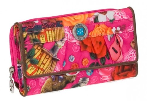 Oilily Big Wallet Geldbörse Portemonnaie Mamalou Rosa Fluo Pink
