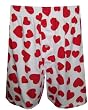 All-over Hearts on White Big and Tall Boxers for men