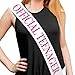 Sterling James Co. â€œOfficial Teenagerâ€ White and Pink Glitter Satin Sash â€“ 13th Birthday Party Supplies, Ideas, Gifts and Decorations