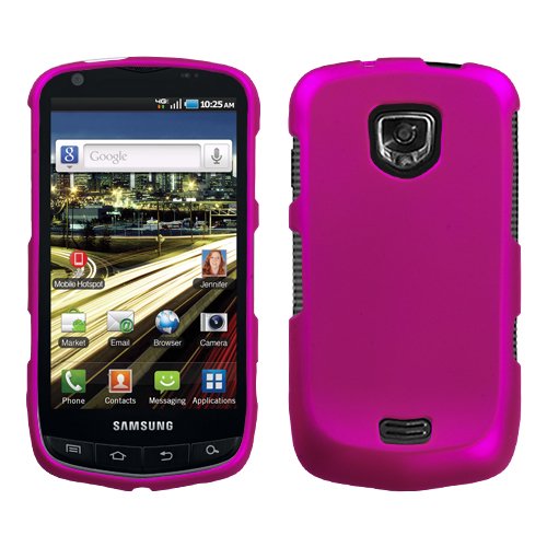 Hard Protector Skin Cover Cell Phone Case for Samsung Droid Charge I510 Verizon - Titanium Solid Hot Pink