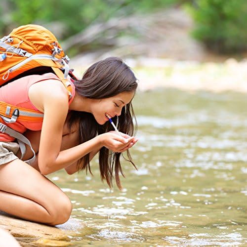 Emergency Water Filter Straw. Never Worry About Running Out of Water with the Oppidan Carbon Filter Straw. Easy to Carry and Use for Hiking and Camping. Emergency and Survival Must Have.