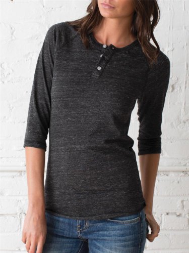 Women's 3/4-Sleeve Raglan Henley