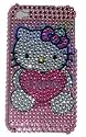 Iphone 4 4g Diamond Pearl Rhinestone Bling Case Cover I Love You  Hello Kitty Design With Screen Protector