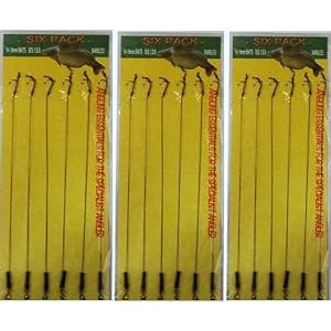 18 DACRON CARP FISHING HAIR RIGS SIZE 6,8,10 6 OF EACH SIZE