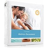 LINENSPA Zippered Encasement Waterproof, Dust Mite Proof, Bed Bug Proof Breathable Mattress Protector - King Size