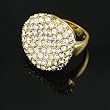 Goldtone Pave Style CZ Fashion Ring