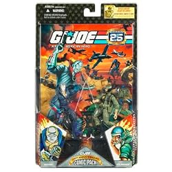 GI Joe 25th Anniversary Comic Pack with Destro and Scarred Cpl. Breaker Action Figure Set