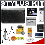 Olympus Stylus Black Leather Case with 2GB Card + LI-50B Battery + Accessory Kit for 1030 SW, 1020, 1010 Digital Camera