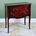 Painted Floral Side Table with 2 Drawers Solid Wood 30"W x32"H