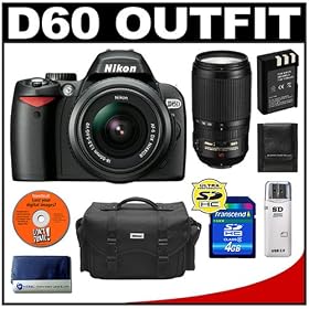 Nikon D60 Digital SLR Camera with 18-55mm AF-S VR + Nikon 70-300mm AF-S VR Zoom Lens + 4GB...