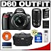 Nikon D60 Digital SLR Camera with 18-55mm AF-S VR + Nikon 70-300mm AF-S VR Zoom Lens + 4GB SD Card + EN-EL9 Battery + Case + Cameta Bonus Accessory Kit
