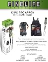 12-Piece BBQ Set with Apron and Digital Thermometer BBQ Fork