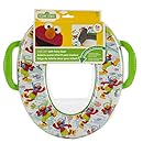 Sesame Street Scuba Elmo Seat - Padded, Soft and Durable - For Regular and Elongated Toilets - Removable Cushion for Easy Cleaning - Firm Grip Handles - Green and White