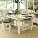 Ballard Designs - Martinique 7-Piece Dining Set - Distressed Ivory