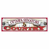 NHL Ottawa Senators 9-by-30 Wood Sign