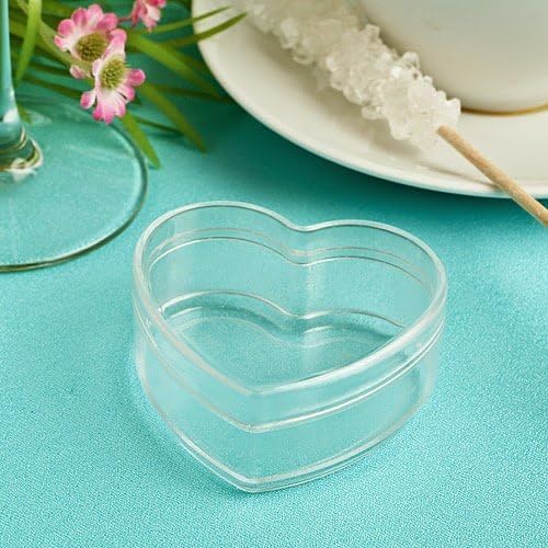 175 Heart Shaped Clear Plastic Box from the Perfectly Plain Collection