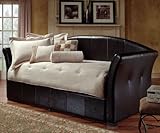 Hillsdale Brookland Daybed, Side Rails, Trundle and Back, Brown Leather