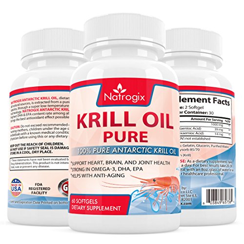 Natrogix 1000mg Pure Krill Oil Antarctic Krill Oil