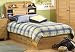 River Valley Twin Size Mate's Bed with Bookcase Headboard in Golden Oak By SouthShore Furniture