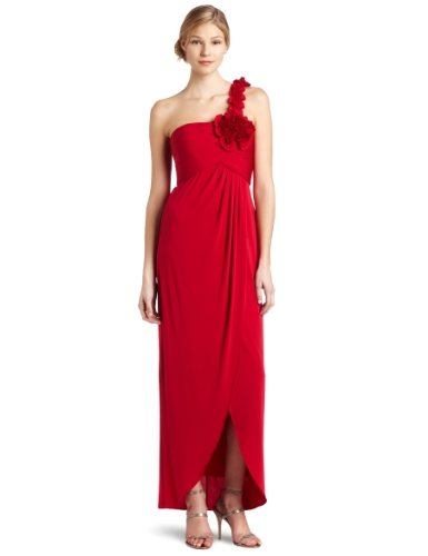 BCBGMAXAZRIA Women's Elysa One Shoulder Drape Dress