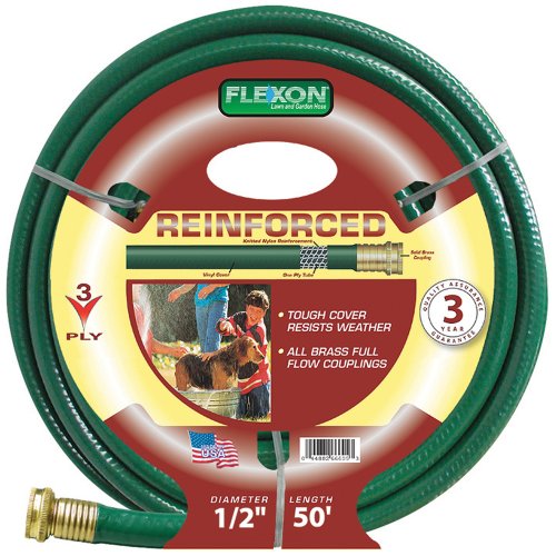 Flexon 1/2-Inch by 50-Foot Reinforced Garden Hose FR1250