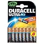 Duracell Ultra MN2400 Battery Alkaline 1.5V AAA Ref 75052880 [Pack 8]
