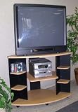 4D Concepts 55211 TV/DVD Cart - Black/Beech