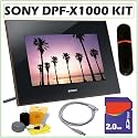 Sony DPF-X1000 10-Inch Digital Photo Frame + Accessory Kit