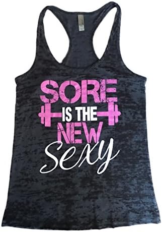 SexyBodyFit Women's Sore Is The New Sexy Crossfit Tank Top (Small)