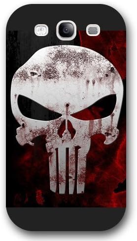 UniqueBox Customized Marvel Series Case for Samsung Galaxy S3, Marvel Comic Hero The Punisher Logo Samsung Galaxy S3 Case, Only Fit for Samsung Galaxy S3 (Black Frosted Case)