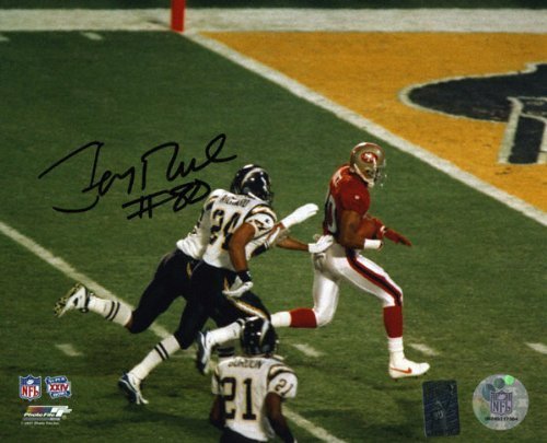Jerry Rice San Francisco 49ers - Super Bowl Action - Autographed 8x10 Photograph