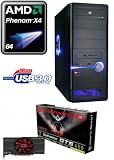 USB3 Black Edition AMD AM3 Phenom II X4 955 (4x 3.20 GHz AM3) - 1000GB HDD SATA-II Festplatte - NVIDIA GeForce GTS 450 1024MB GDDR5 DX11.o - 4,00GB RAM DDR-3 1600 - 24x LG Multi Format DVD Brenner - Cardreader all in one - GIGABYTE Board mit 7.1 Sound sowie Gigabit LAN - Ankermann Computer Teningen
