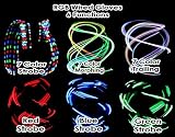 Raver White eGloves RGB LED 7 Colors Light Show Gloves