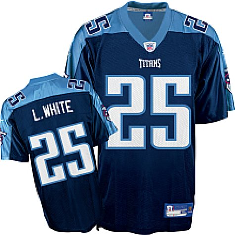 Men`s Tennessee Titans #25 Lendale White Alternate Replica Jersey - L