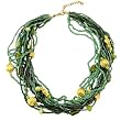 Necklace - N306 - Multi Strand Beaded ~ Green