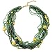 Necklace - N306 - Multi Strand Beaded ~ Green