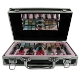 51vX5QHzloL. SL160  Madame Milly 16 Piece Metal Vanity Make Up Case / Cosmetics Beauty Gift Box