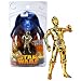 Hasbro Year 2005 Star Wars "Revenge of the Sith" Series 4 Inch Tall Action Figure - Protocol Droid C-3PO with Display Base Plus Bonus Protective Clear Case_s-1