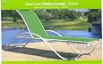 Aluminum Stackable Chaise Lounge Recliner Chair - Green