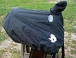 Black Nylon Western Saddle Cover Embroidered Arabian Horse