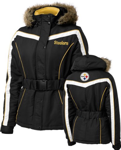 Pittsburgh Steelers Women's Gameday Black Full-Zip Heavyweight Parka