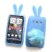 Bunny Skin Case With Furry Tail for HTC EVO 4G (Sprint), Baby Blue