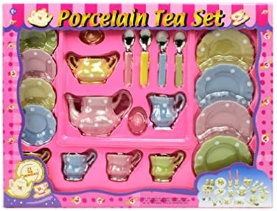 Okk Toys 21 Pieces Porcelain Tea Play Set