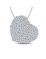 Diamond (0.77 Ct, IJ-SI), 18 Kt White Gold Adorable Diamond Pendant